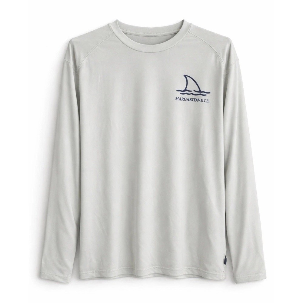 Margaritaville Island Reserve Performance Shirt Men Large Gray UPF Coastal Beach